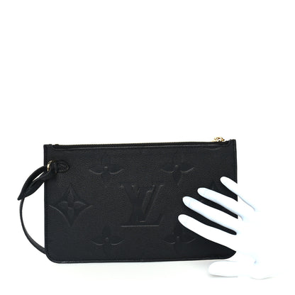 Louis Vuitton Empreinte Monogram Giant Neverfull MM Pochette Black 2 of 7