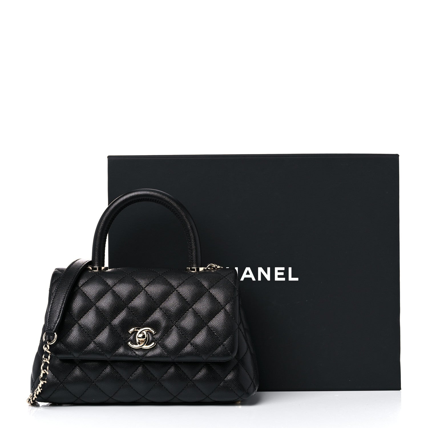 Chanel Caviar Quilted Mini Coco Handle Flap Black 14 of 14
