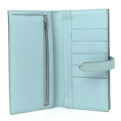Hermes Epsom Bearn Gusset Wallet Bleu Atoll 5 of 8
