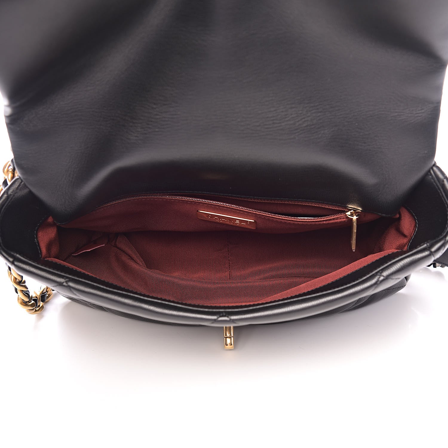 Chanel Goatskin Quilted Large 19 Flap Black 5 of 11