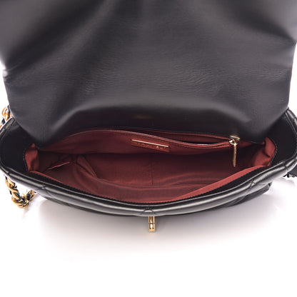 Chanel Goatskin Quilted Large 19 Flap Black 5 of 11