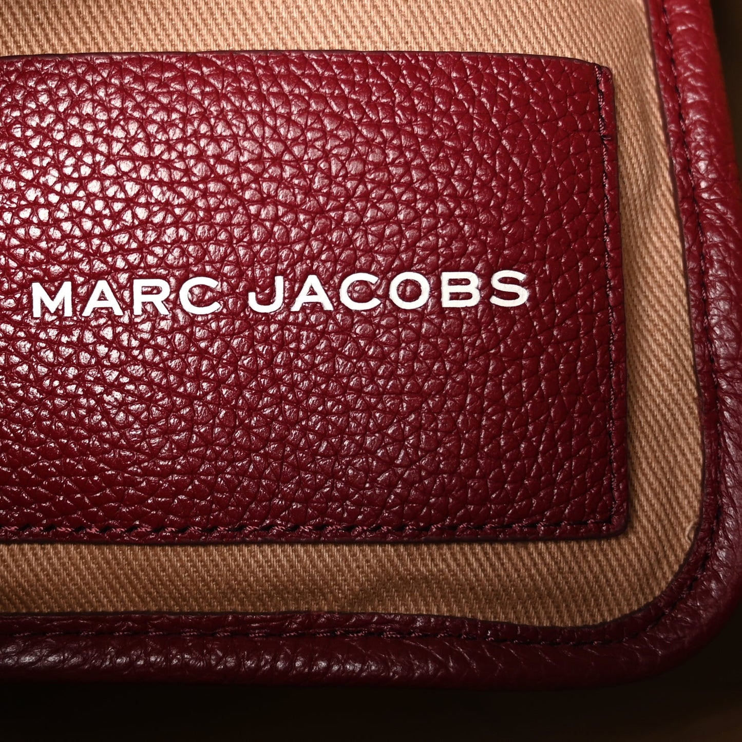 Grained Calfskin Medium The Tote Bag  Cherry