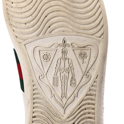 Gucci Calfskin Web Studded Womens Arrow Ace Sneakers 39 White 7 of 9