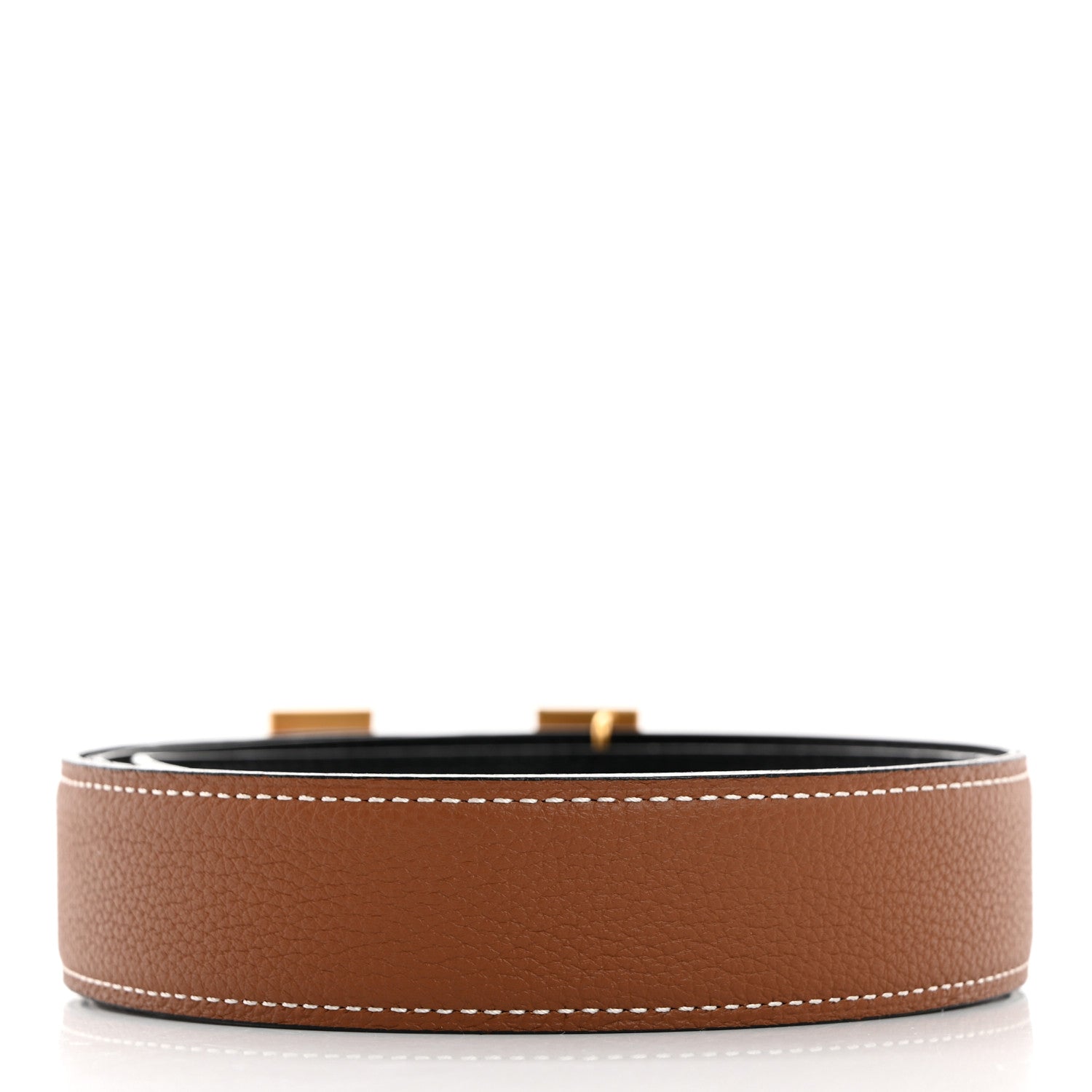 Hermes Box Togo 32mm Martelee H Belt 80 32 Black Gold 2 of 9
