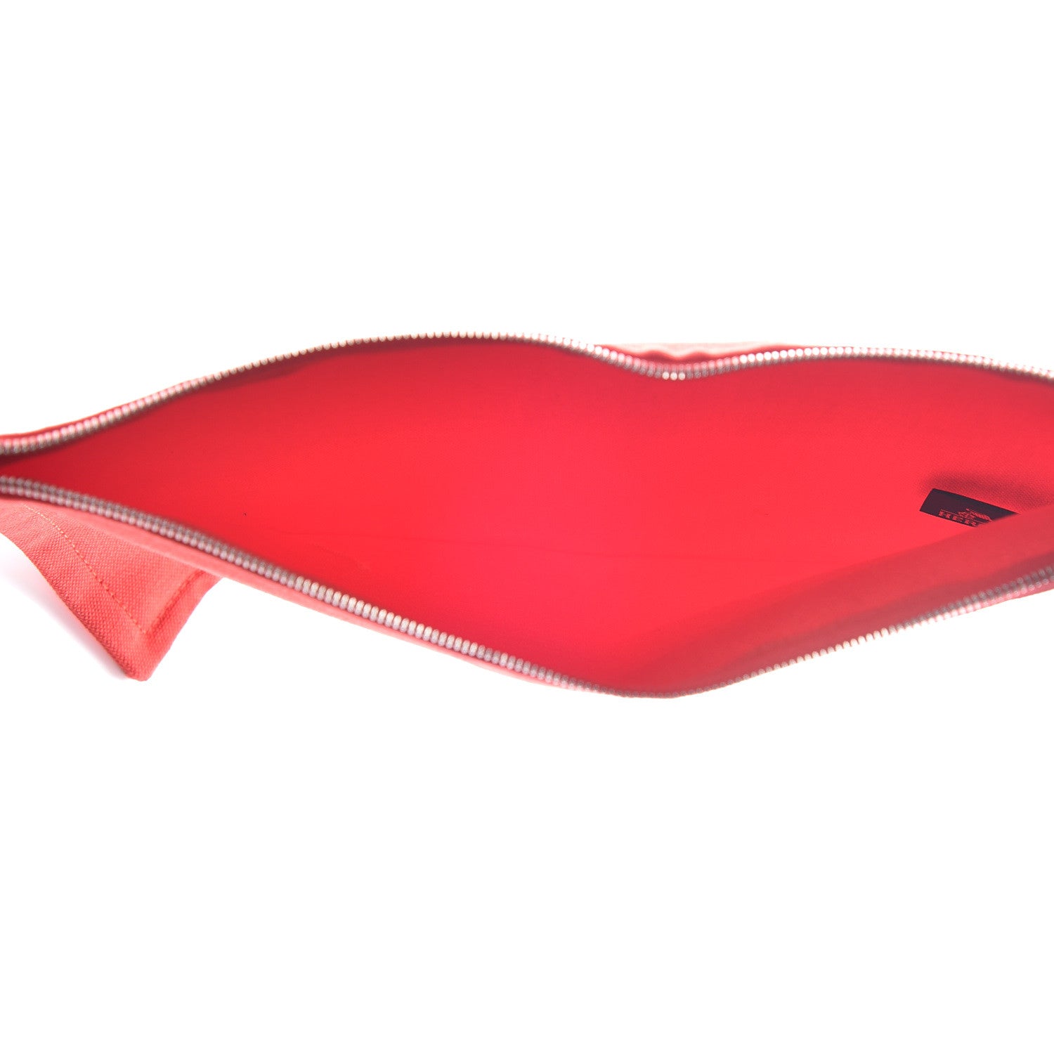 Hermes Toile Flat Yachting Pouch Rouge 5 of 8
