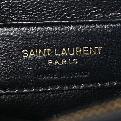 Saint Laurent Patent Y Quilted Monogram Small Loulou Chain Satchel  Black 5 of 7