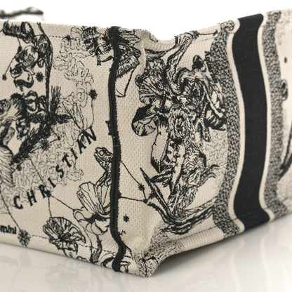 Christian Dior Canvas Embroidered Small Zodiac Toile De Jouy Book Tote Latte 8 of 10