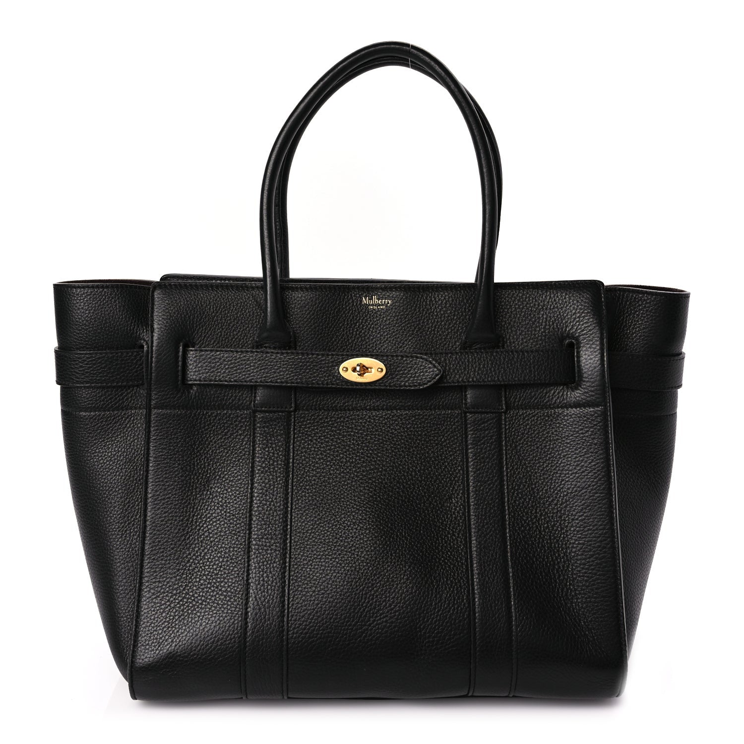 Mulberry Classic Grain Bayswater Zip Tote Black 1 of 8