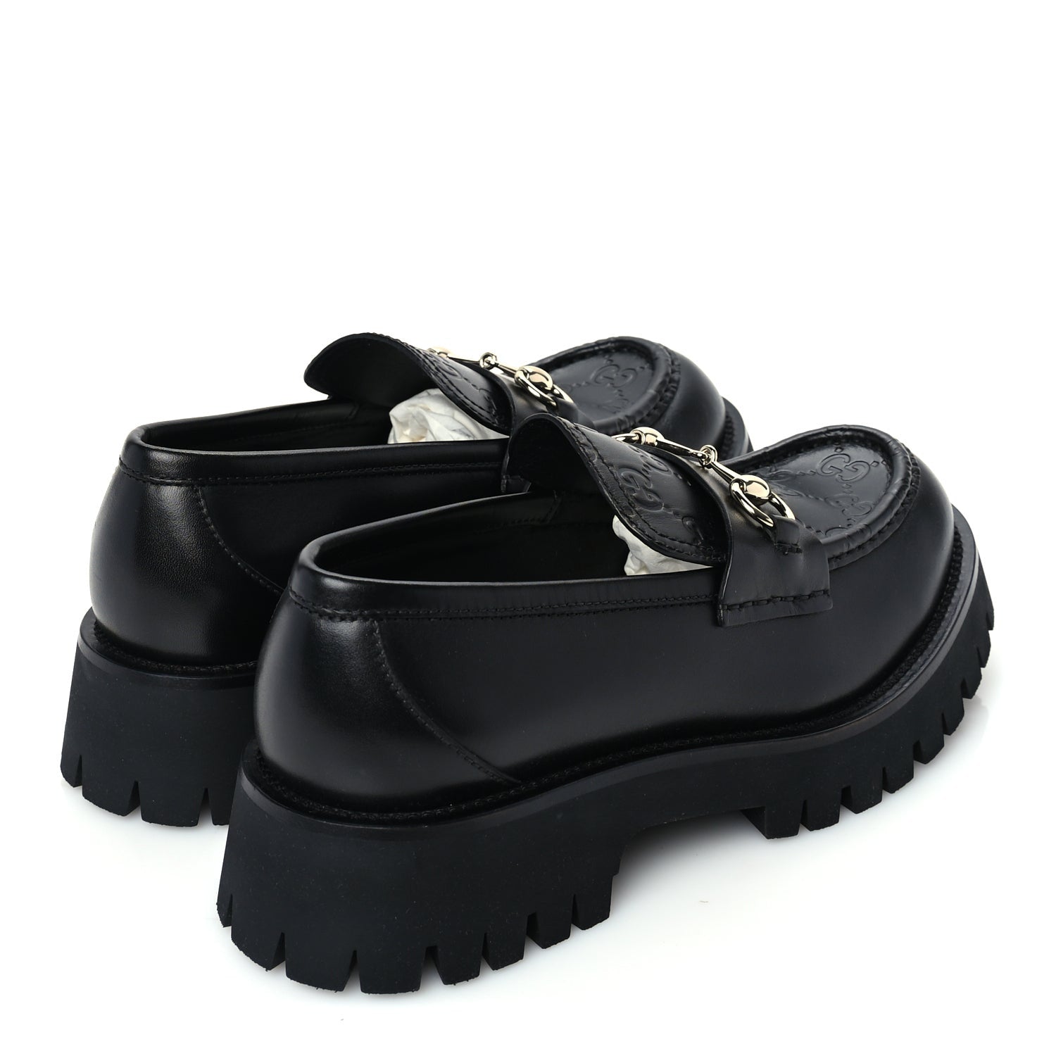 Gucci ssima Cordovan Lux Womens Harald Horsebit 25mm Platform Loafers 40  Black 4 of 7