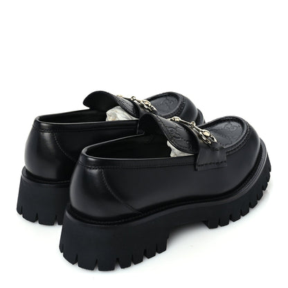 Gucci ssima Cordovan Lux Womens Harald Horsebit 25mm Platform Loafers 40  Black 4 of 7