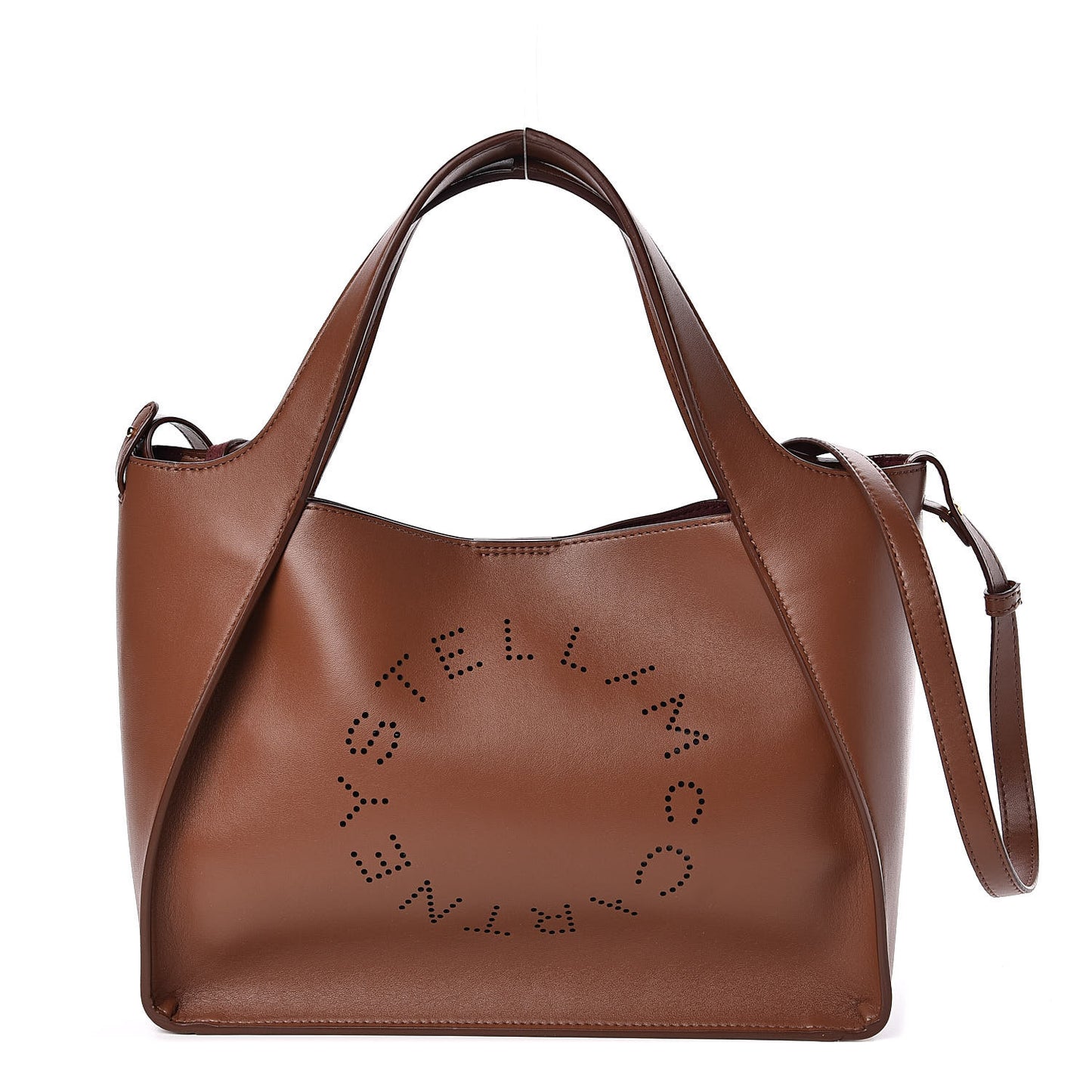 Eco Alter Nappa Perforated Logo Satchel Cinnamon