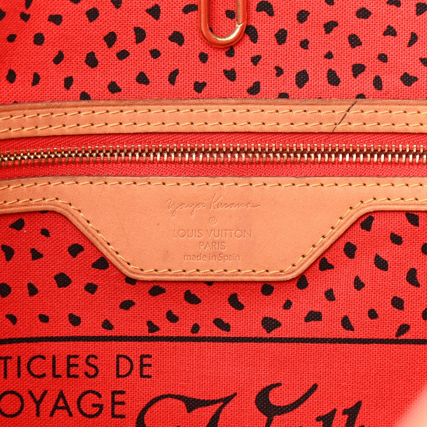Monogram Kusama Waves Neverfull MM Red