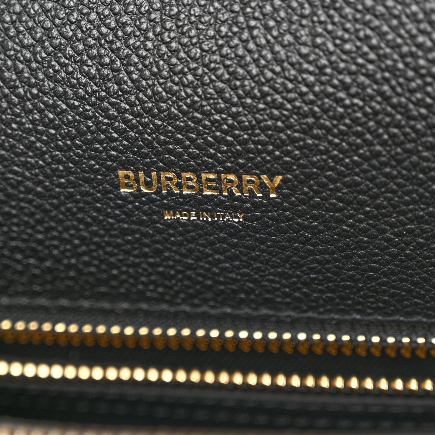 Burberry Grainy Calfskin Large Title Tote Black 6 of 9
