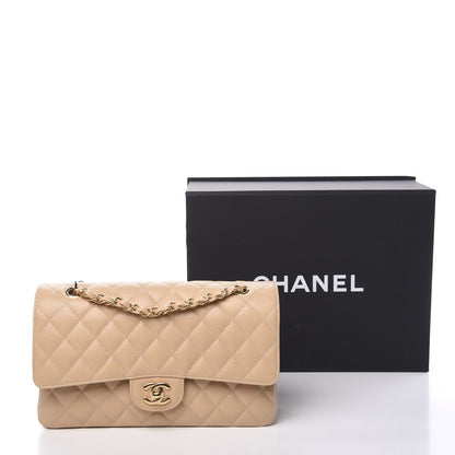 Chanel Caviar Quilted Medium Double Flap Light Beige 10 of 10