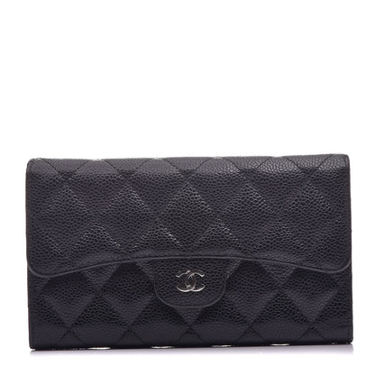 Chanel Caviar Quilted Large Flap Wallet Black 1 of 8