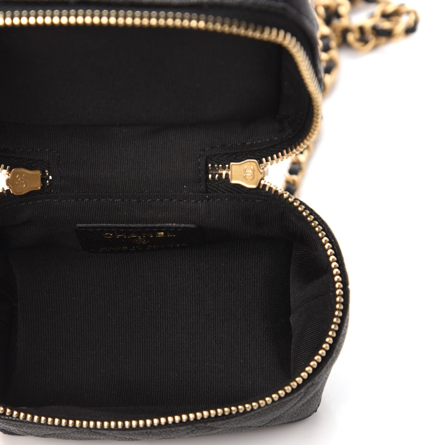 Chanel Caviar Quilted Mini Top Handle Vanity With Chain Black 5 of 10