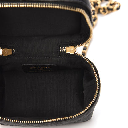 Chanel Caviar Quilted Mini Top Handle Vanity With Chain Black 5 of 10
