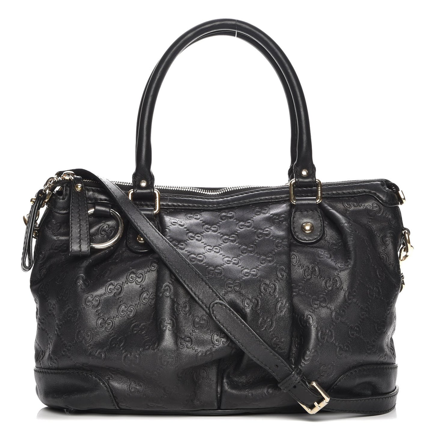 Guccissima Medium Sukey Top Handle Bag Black