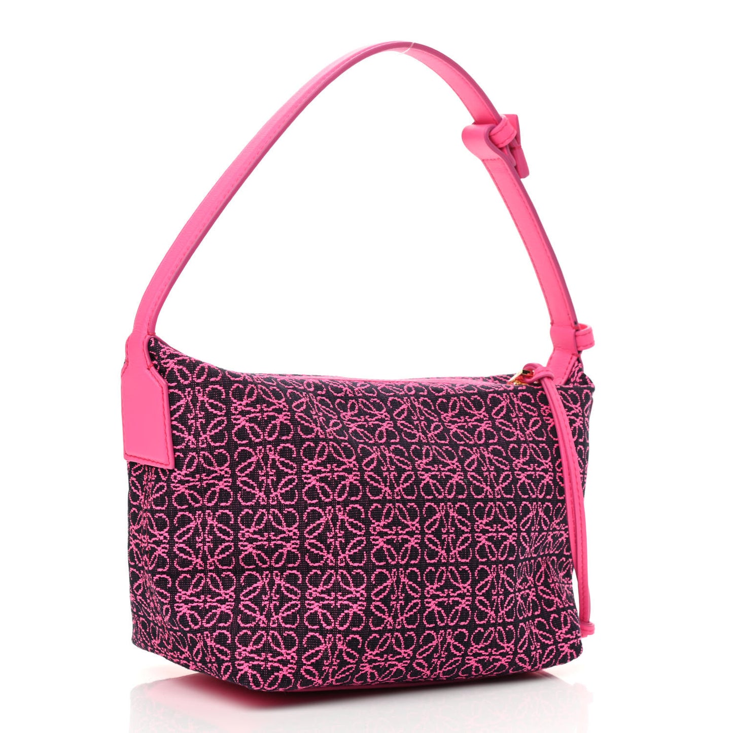 Jacquard Anagram Calfskin Small Cubi Bag Pink