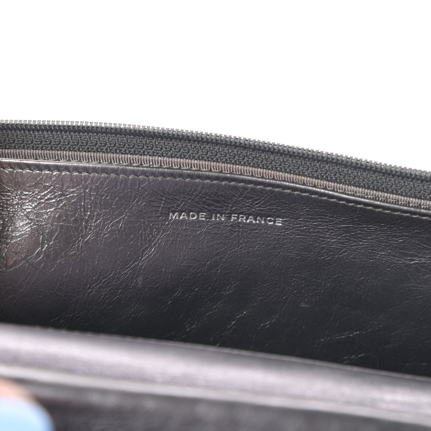 Metallic Aged Calfskin Quilted Reissue Wallet On Chain WOC Dark Silver
