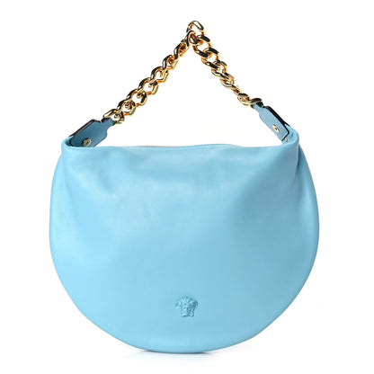 Versace Calfskin La Medusa Chain Hobo Baby Blue 1 of 8