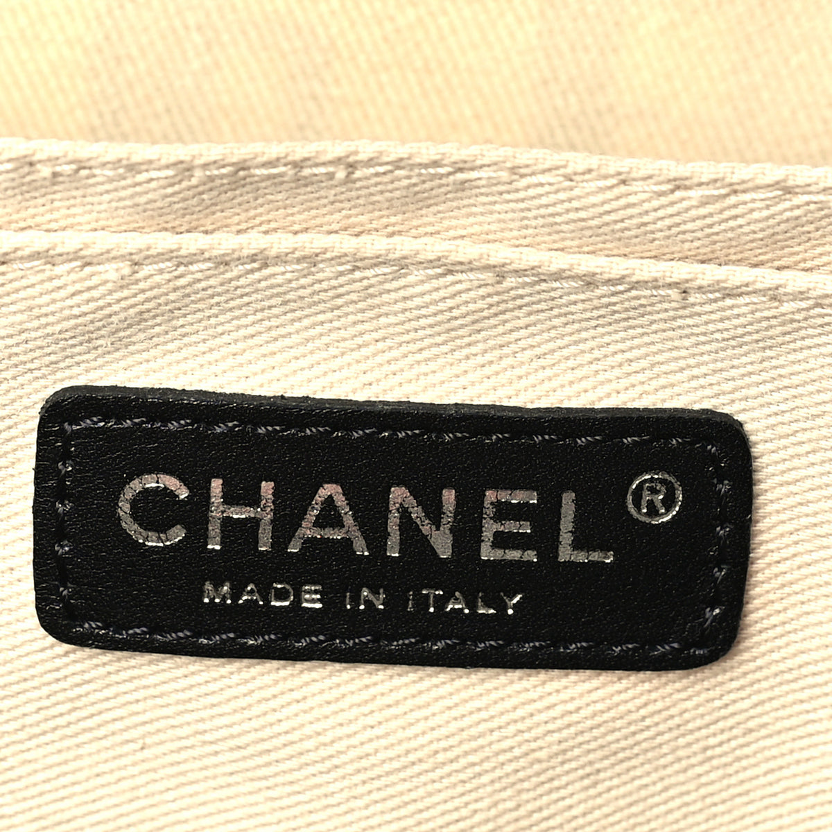 Chanel Coated Canvas Le Train Boston Bag Black 5 of 9