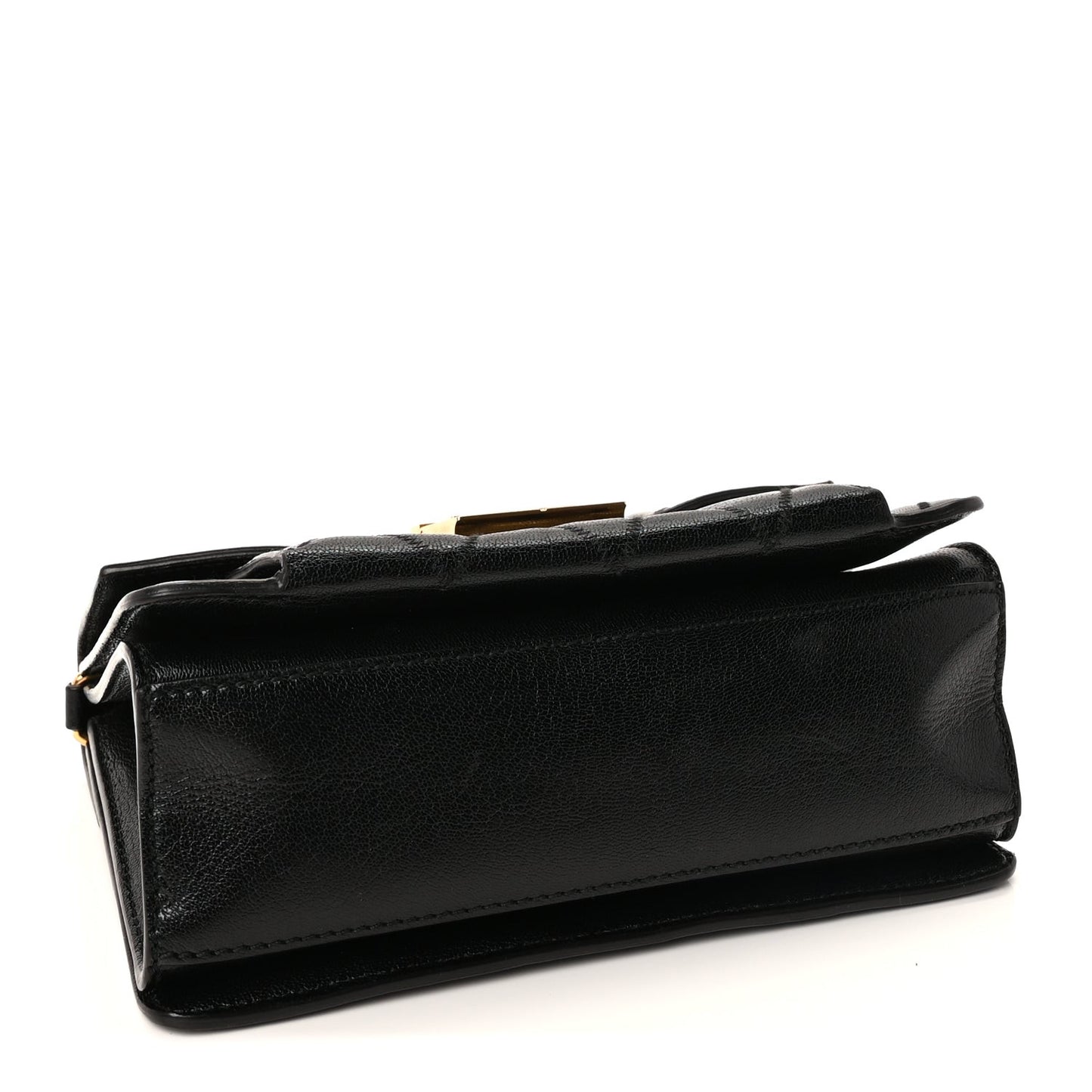 Goatskin Quilted Small GV3 Shoulder Bag  Black