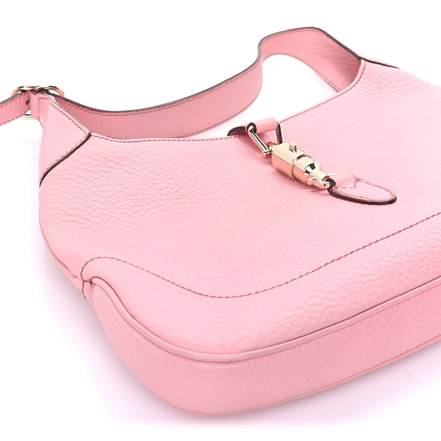 Gucci Soft Grained Calfskin Small Jackie O Hobo Pink 7 of 7