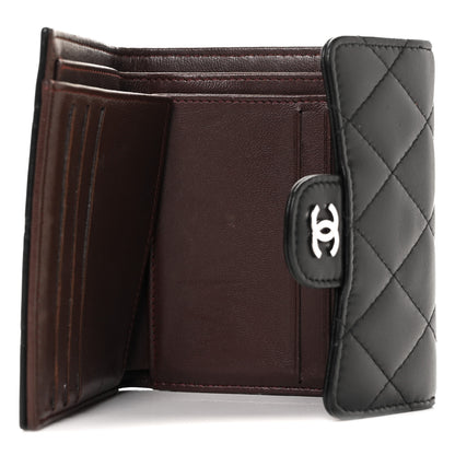 Chanel Lambskin Quilted Small Compact Wallet Black 5 of 12