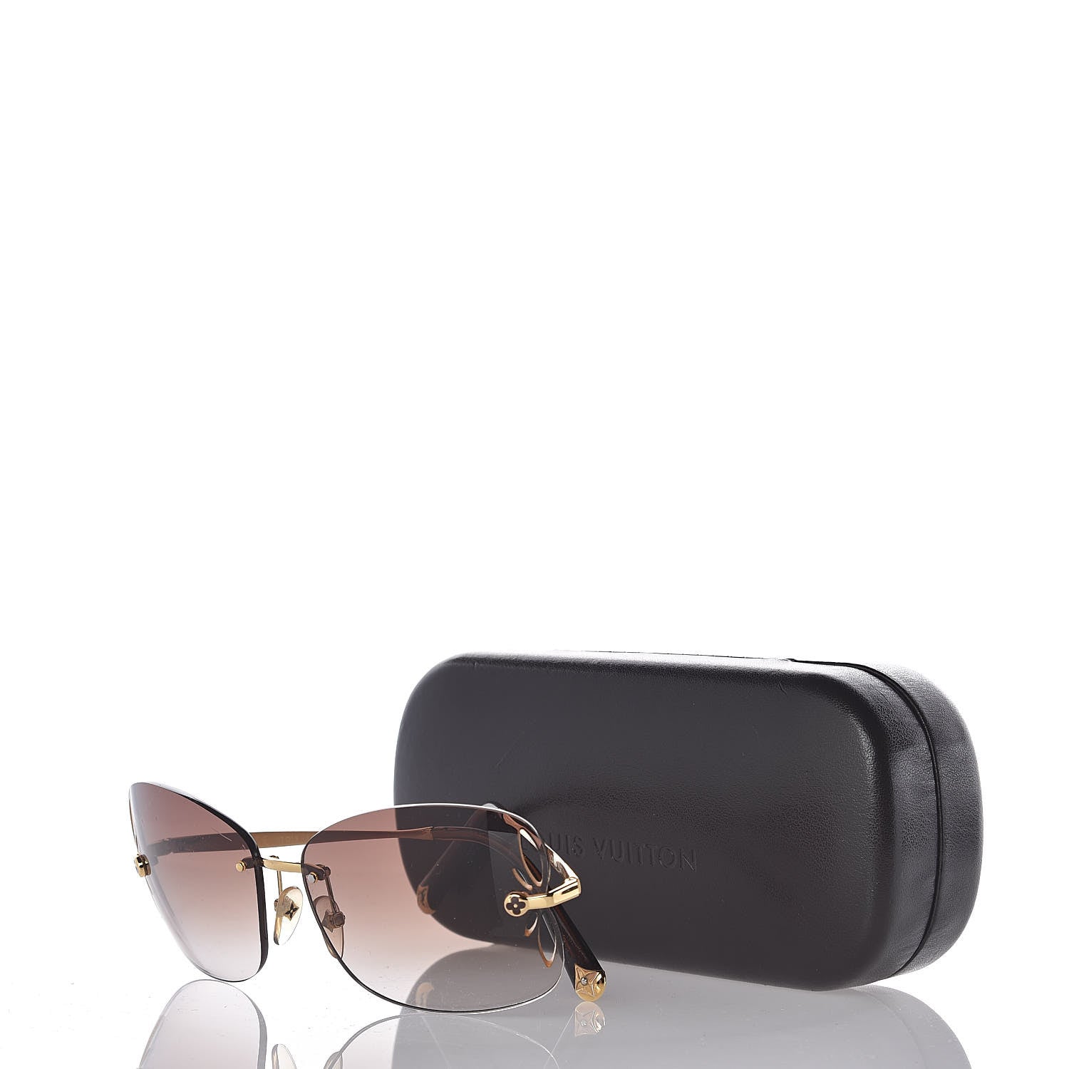 Louis Vuitton Lily Sunglasses Z0371U Brown Glitter 9 of 9