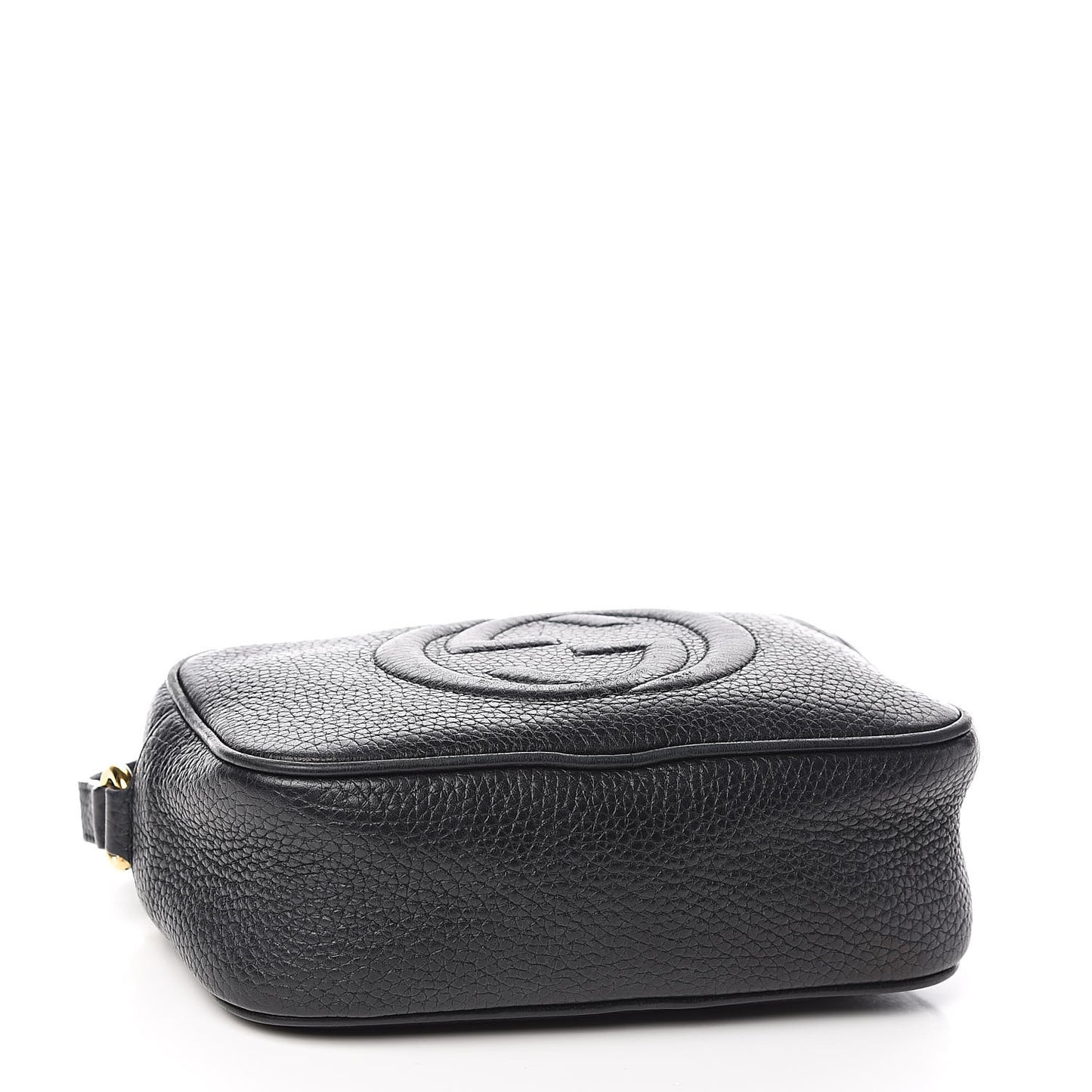 Pebbled Calfskin Mini Soho Disco Bag Black