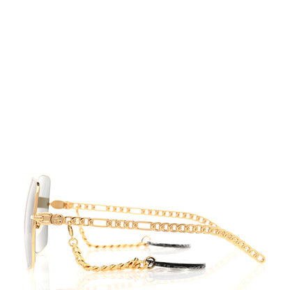 Gucci Square Frame Oversized Sunglasses GG0724S Gold 4 of 9