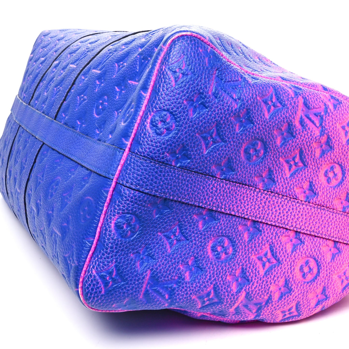 Taurillon Illusion Keepall Bandouliere 50 Bleu Rose