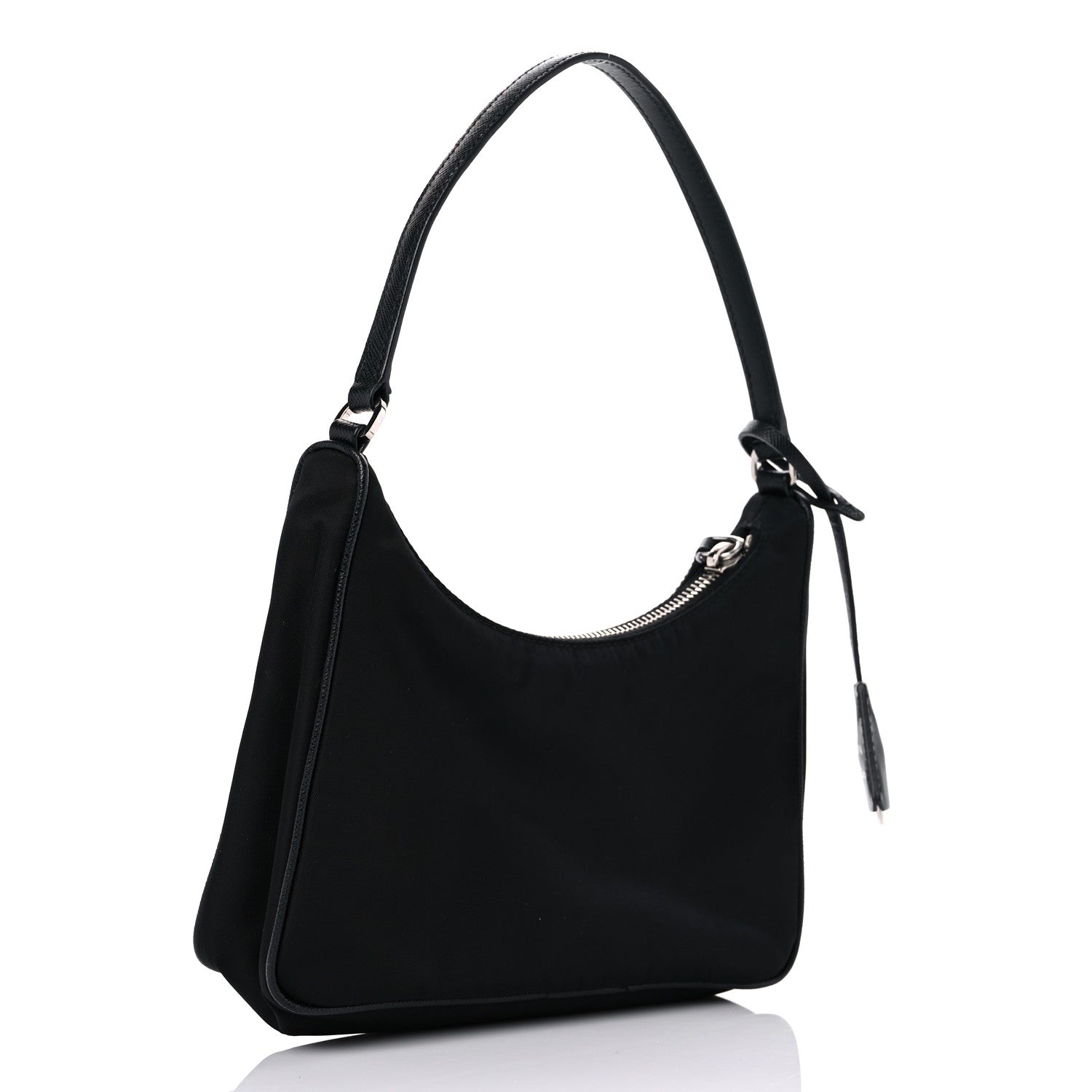 Prada Tessuto Nylon Saffiano Mini Re-Edition 2005 Bag Black 3 of 11