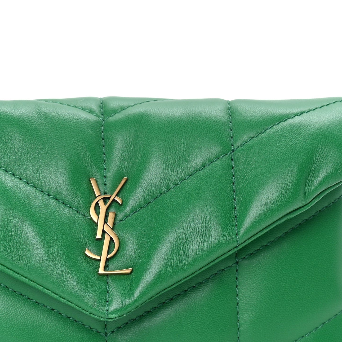 Lambskin Monogram Loulou Puffer Pouch Clutch New Vert