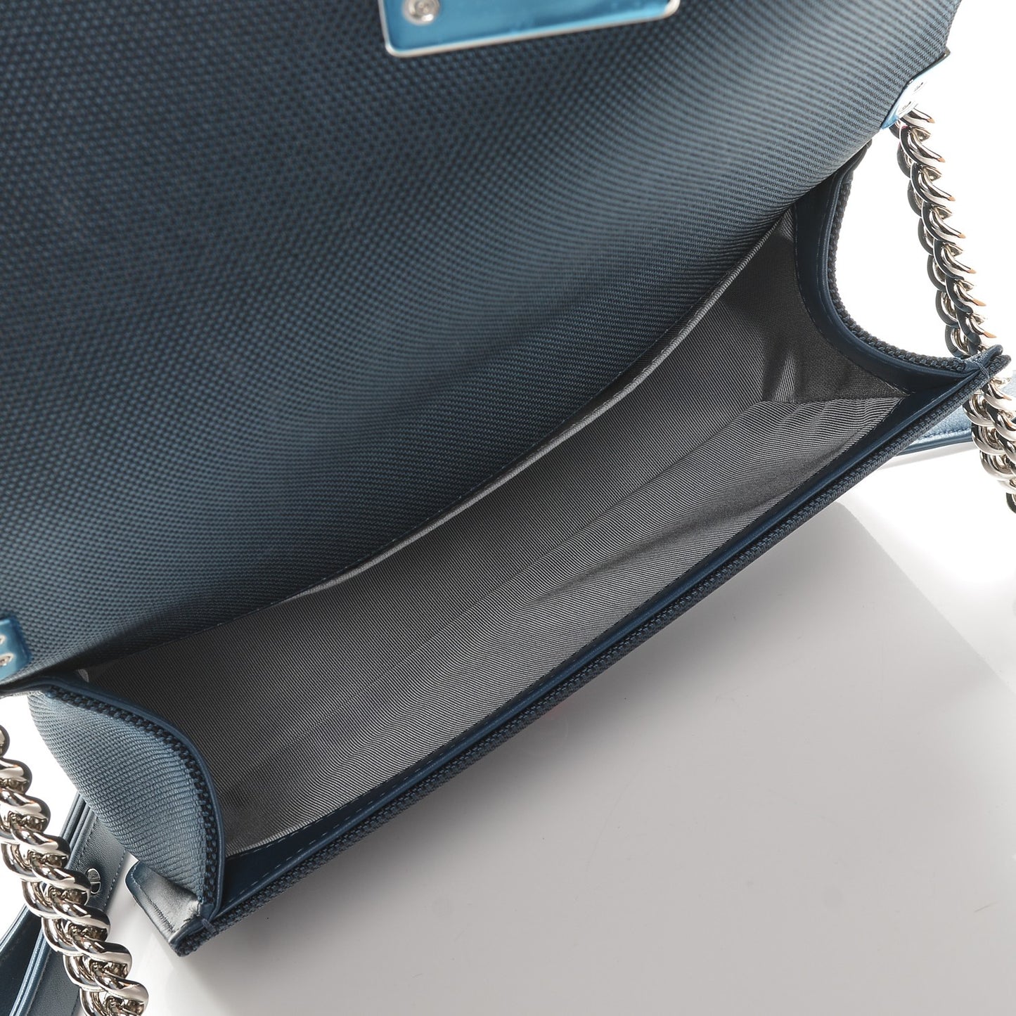 Canvas Quilted Medium Fluo Boy Flap Dark Navy Fuchsia Grey