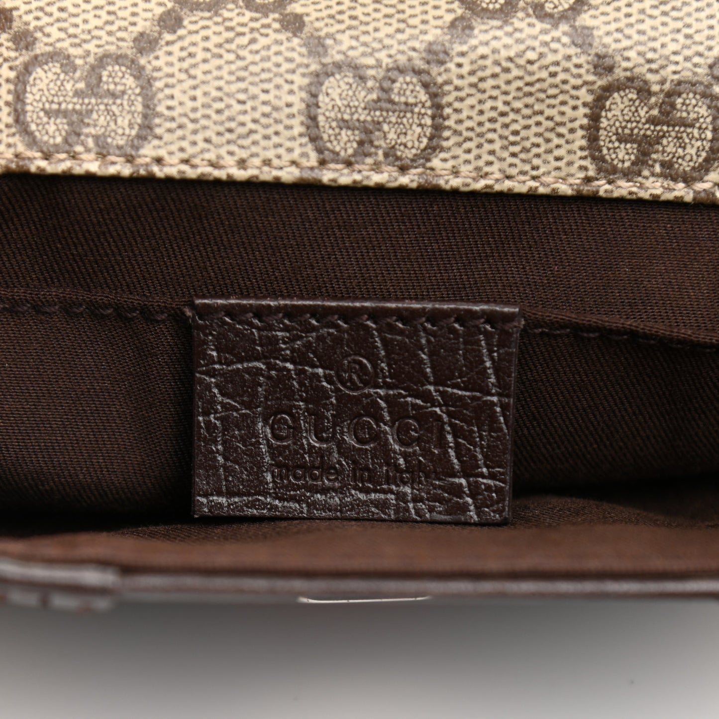 GG Monogram Plus Web Belt Bag Dark Brown
