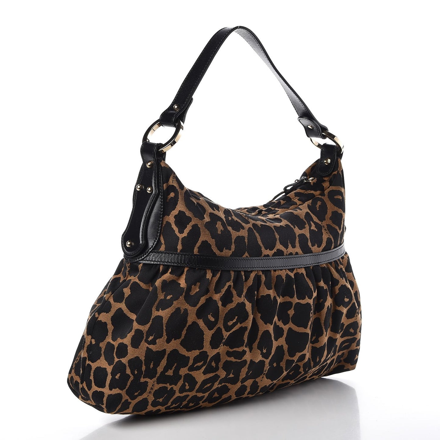 Jacquard Leopard Print Chef Hobo Tobacco