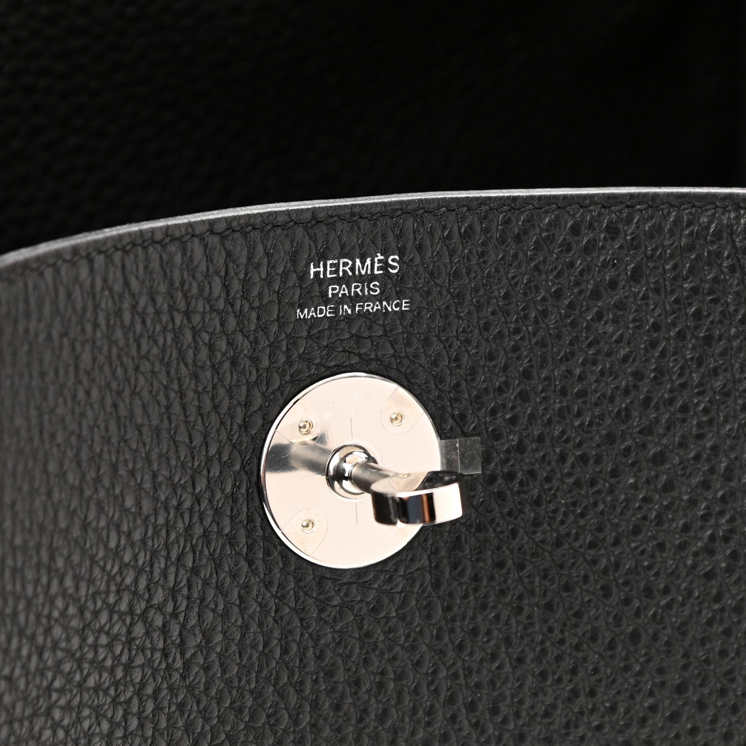 Hermes Taurillon Clemence Lindy 26 Black 6 of 10