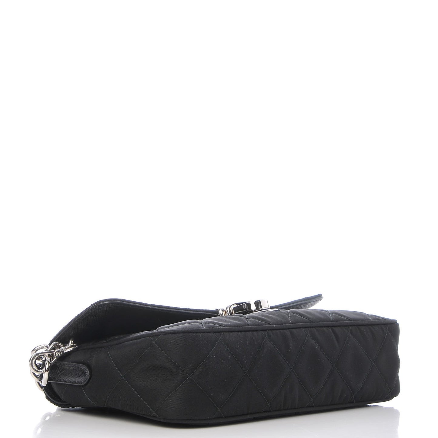 Nylon Tessuto Impuntu Quilted Flap Black