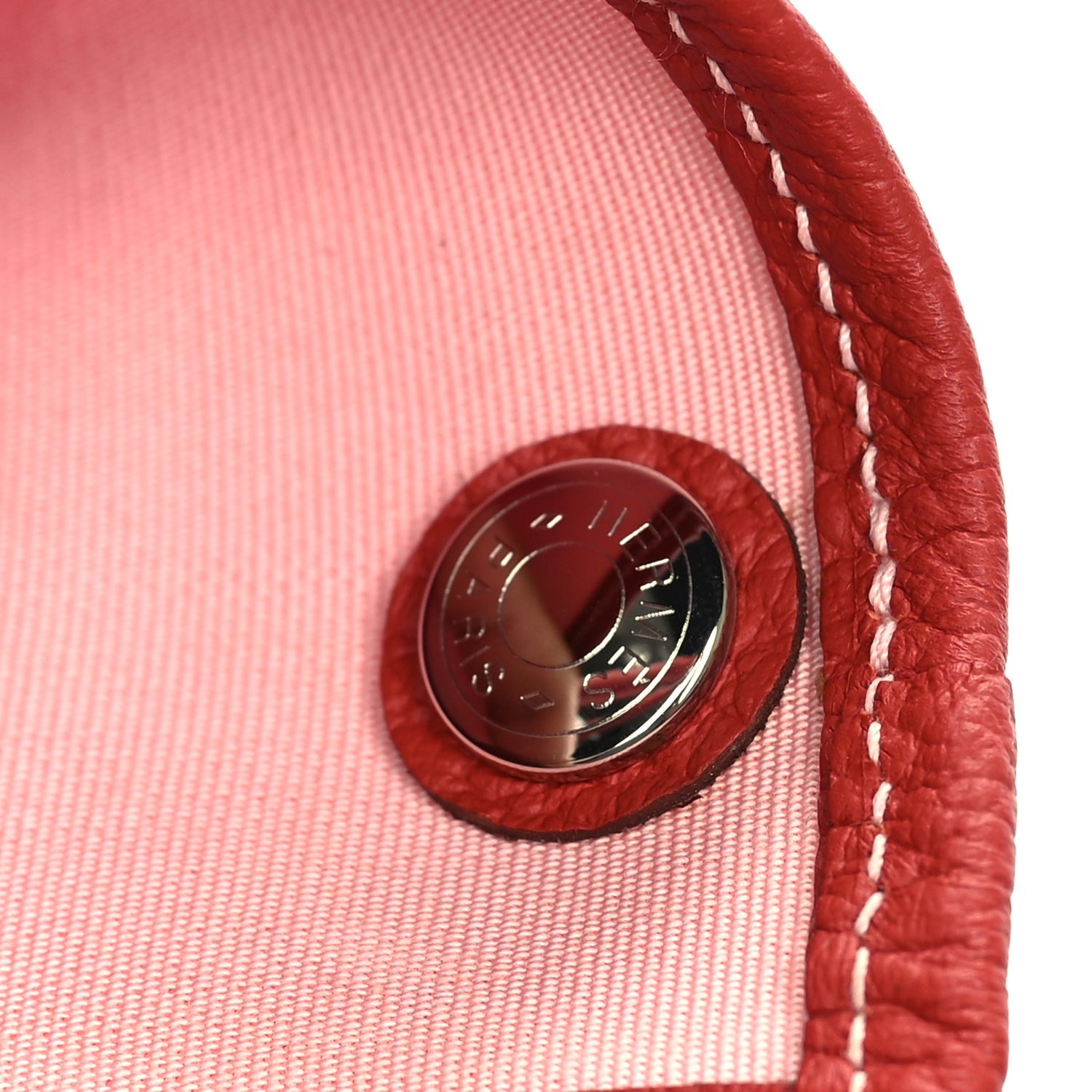 Hermes Toile Militaire Vache Country Garden Party Tote 30  Rose Sakura Rouge Duchesse 5 of 9