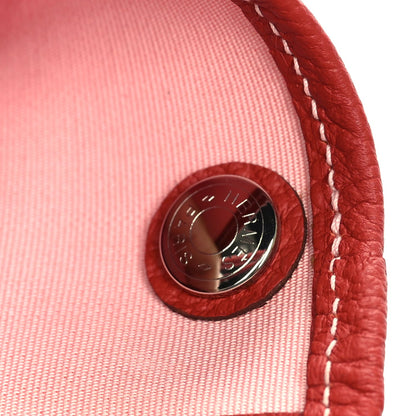 Hermes Toile Militaire Vache Country Garden Party Tote 30  Rose Sakura Rouge Duchesse 5 of 9