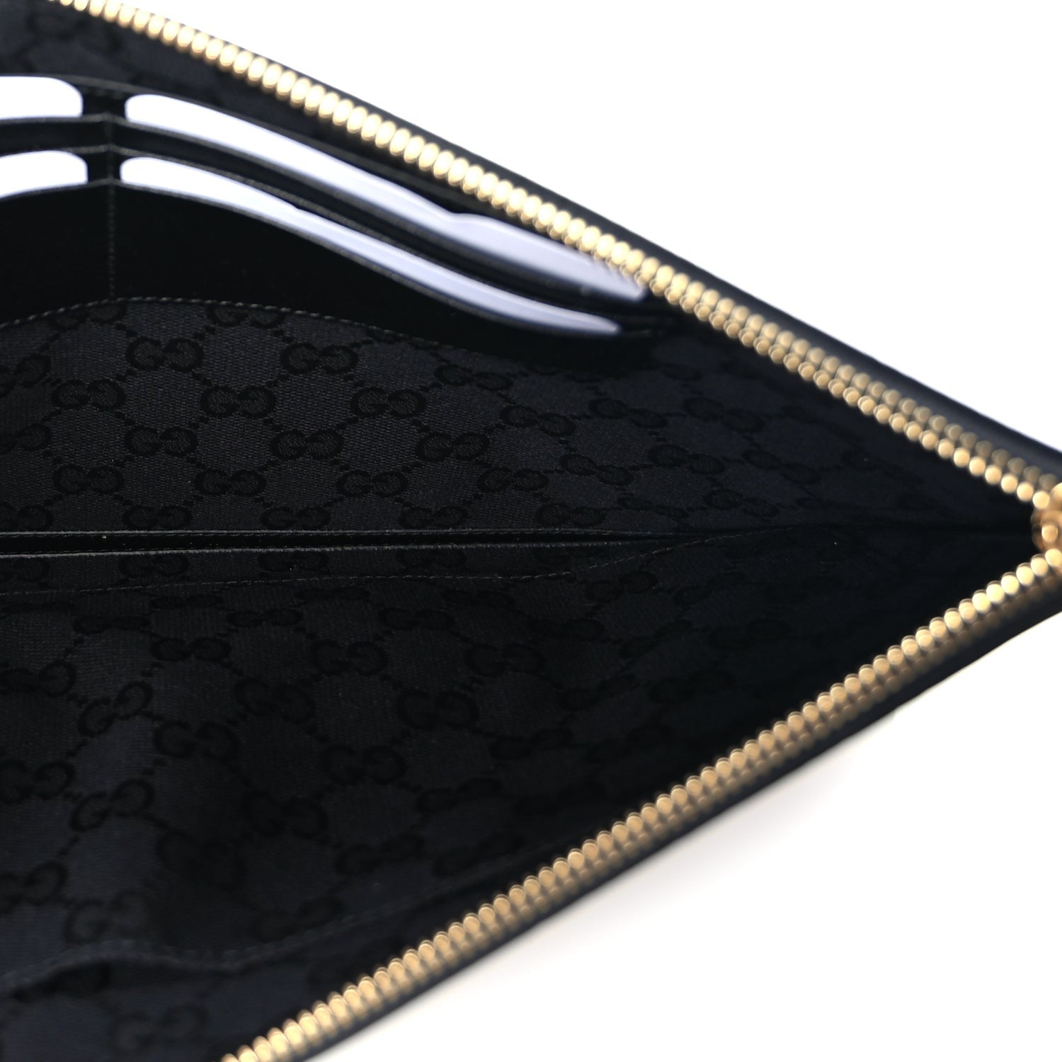 Gucci Calfskin Horsebit 1955 Wristlet Pouch  Black 5 of 7