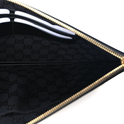 Gucci Calfskin Horsebit 1955 Wristlet Pouch  Black 5 of 7