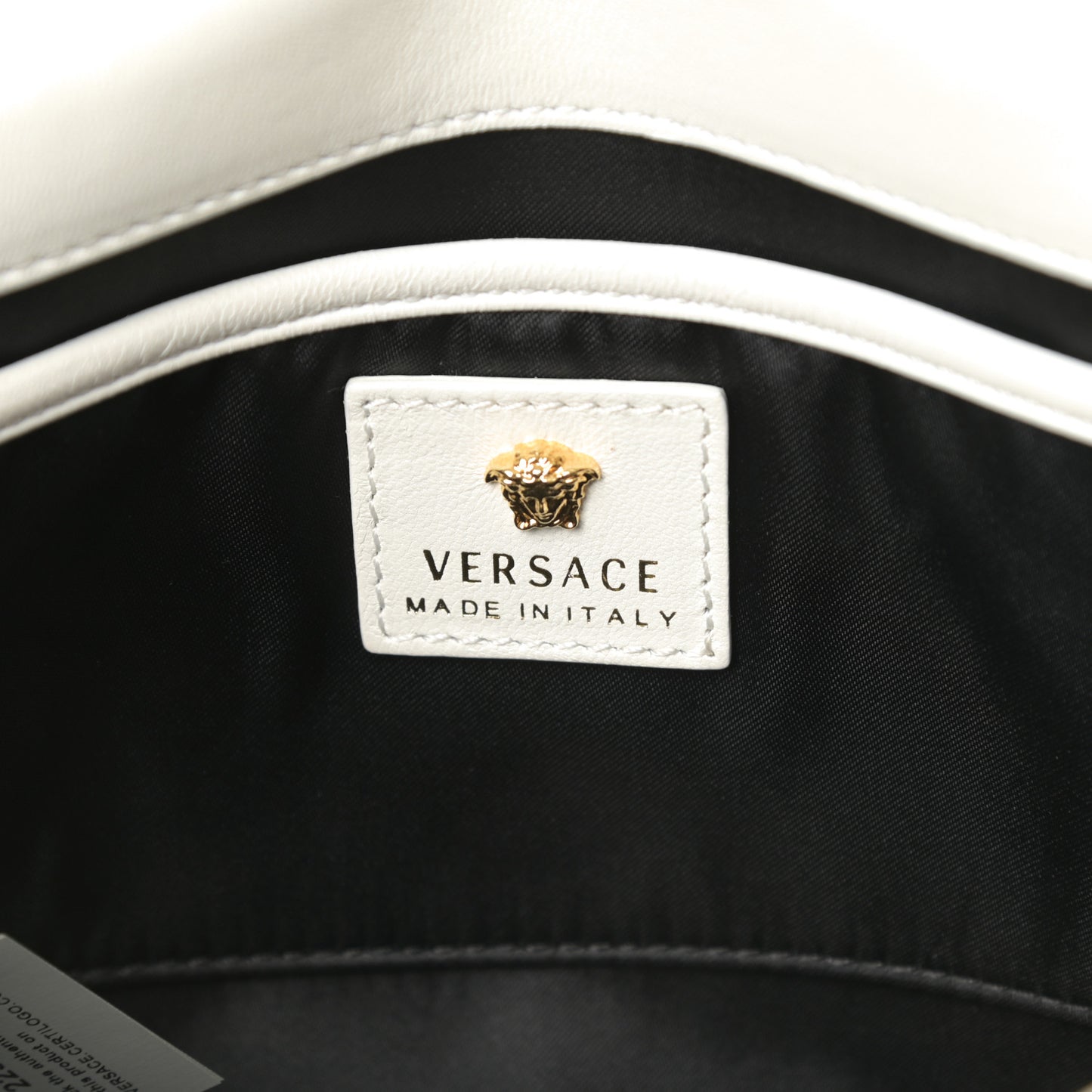 Calfskin Palazzo Chain Evening Bag White