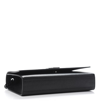 Saint Laurent Grain De Poudre Medium Classic Monogram Kate Satchel Black 4 of 10