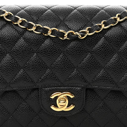 Chanel Caviar Quilted Medium Double Flap Black 8 of 10