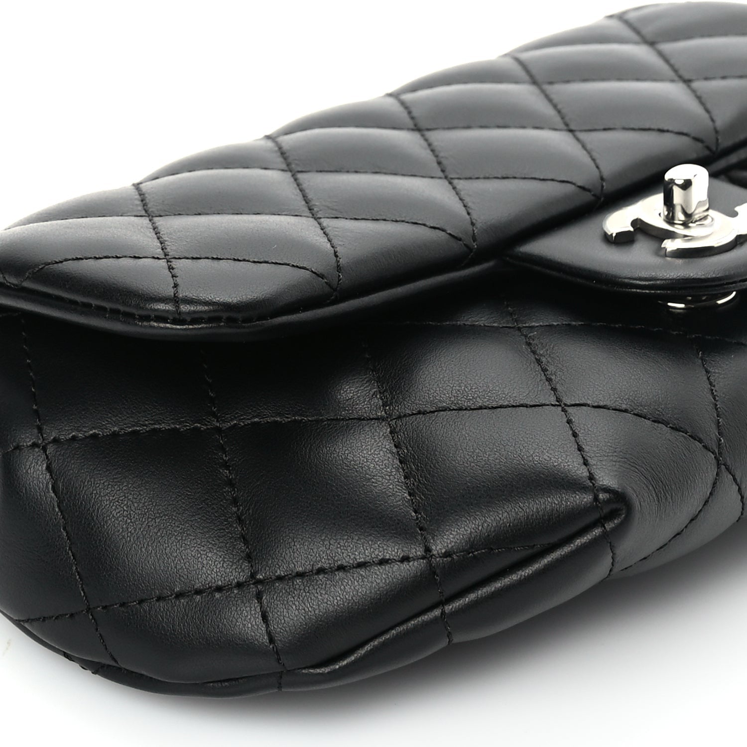 Chanel Calfskin Quilted CC Uniform Flap Belt Bag Black 8 of 9