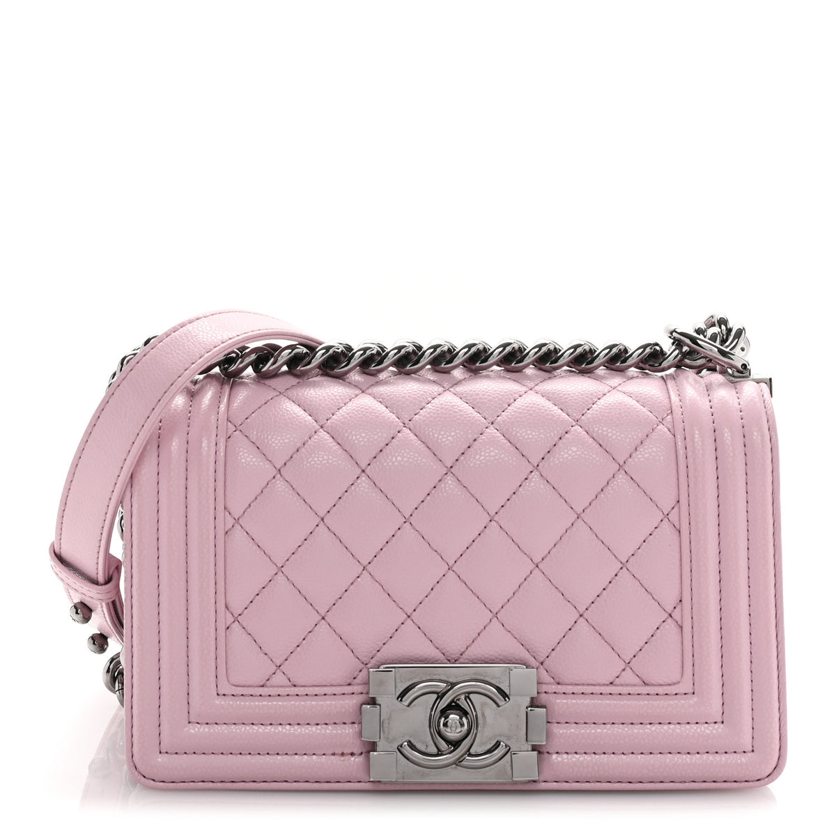 Chanel Caviar Quilted Small Boy Flap Pink 1 of 9
