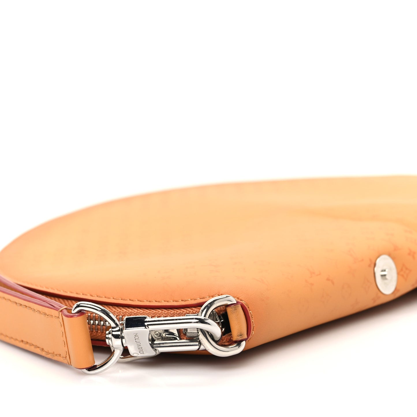 Calfskin Monogram Fortune Cookie Pouch Red